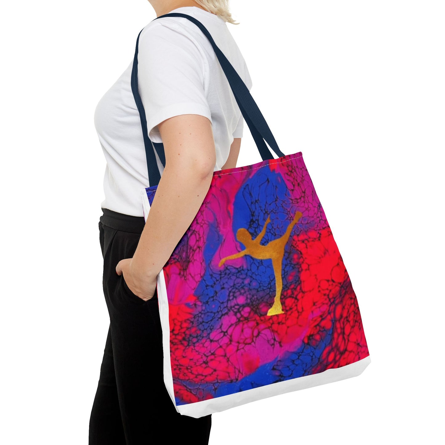 Sac fourre-tout (AOP) avec motif patineur artistique