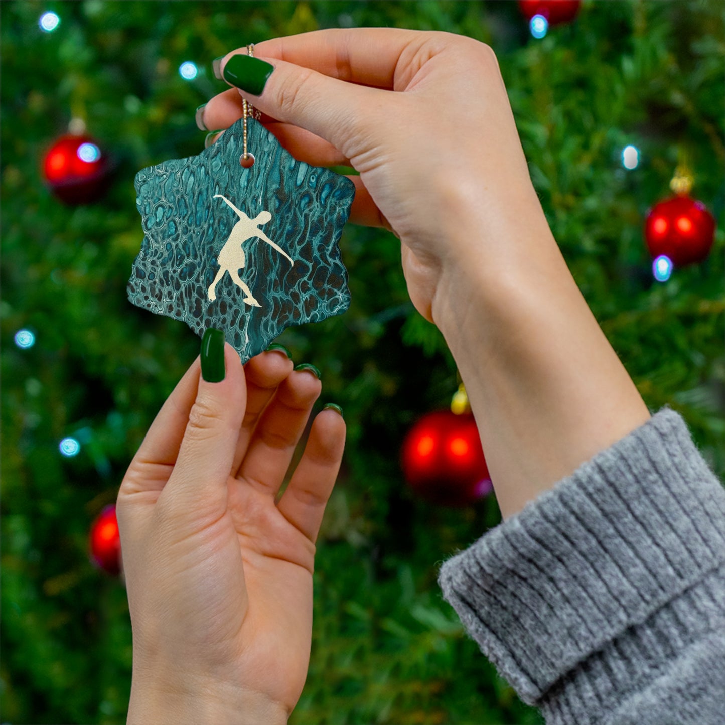 Figure skatingCeramic Ornament