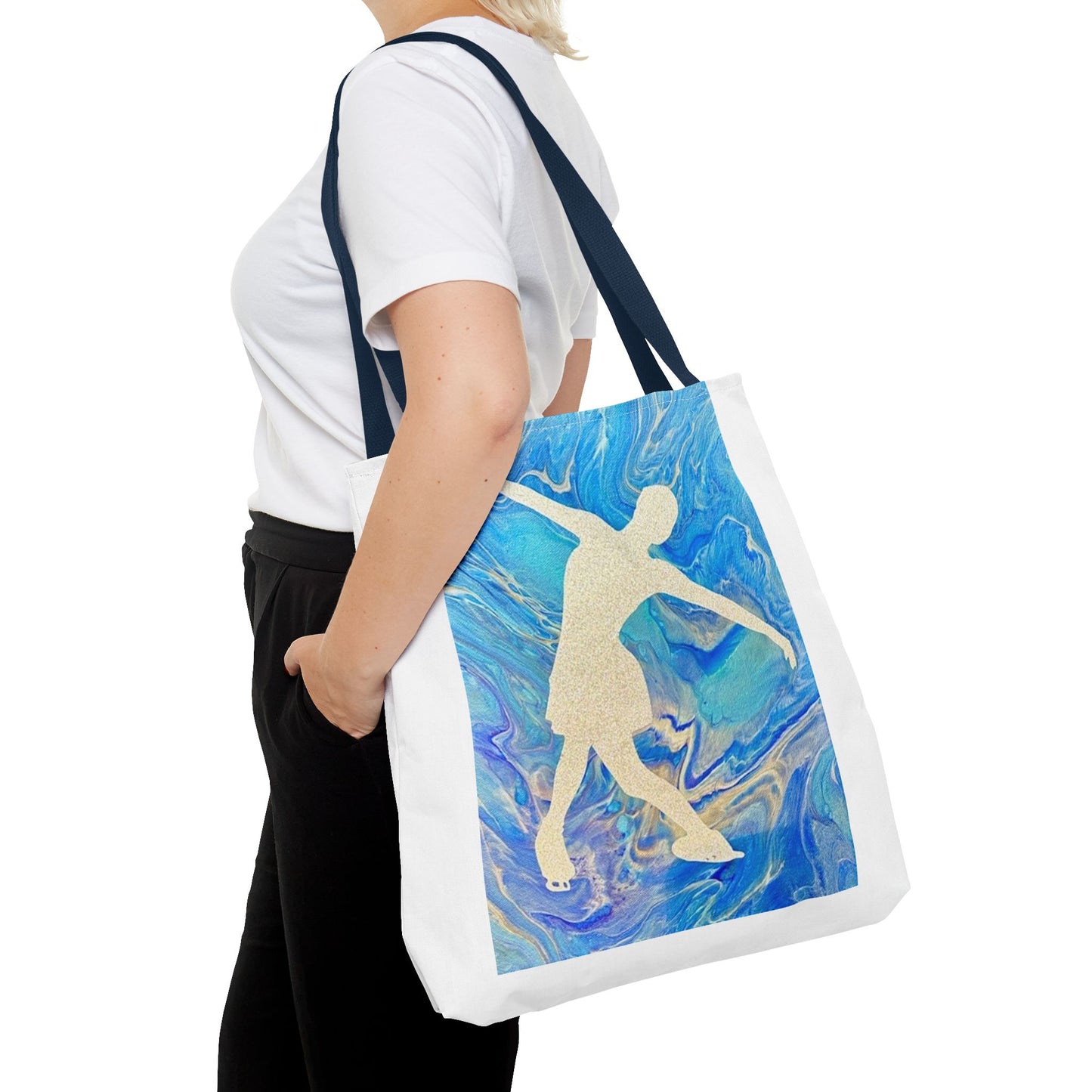 Sac fourre-tout (AOP) avec motif de patinage artistique