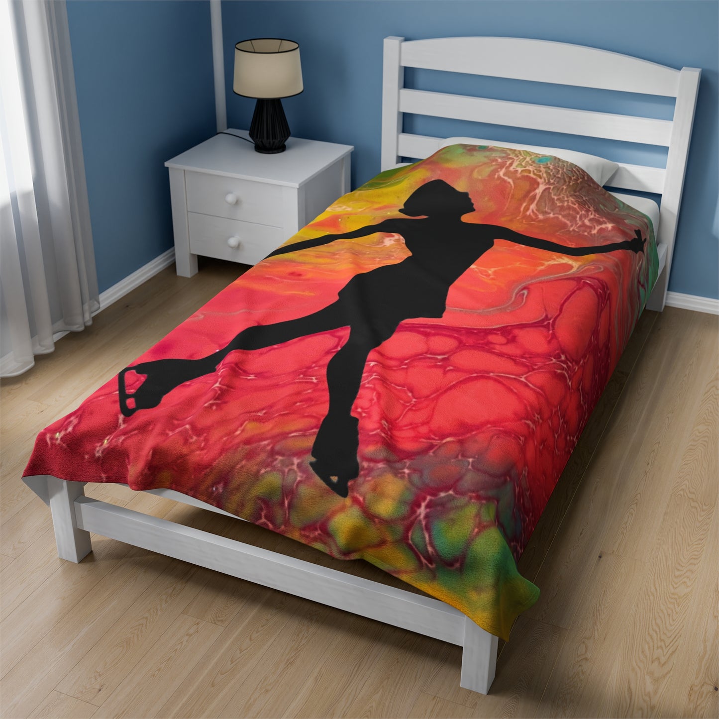 Figure Skating Velveteen Plush Blanket—3 sizes