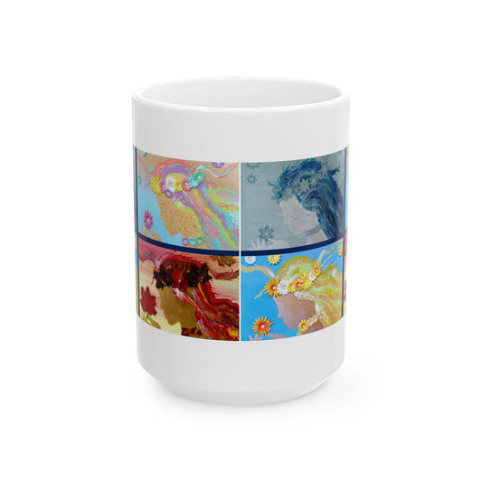 Ceramic Mug, (11oz, 15oz) four season design