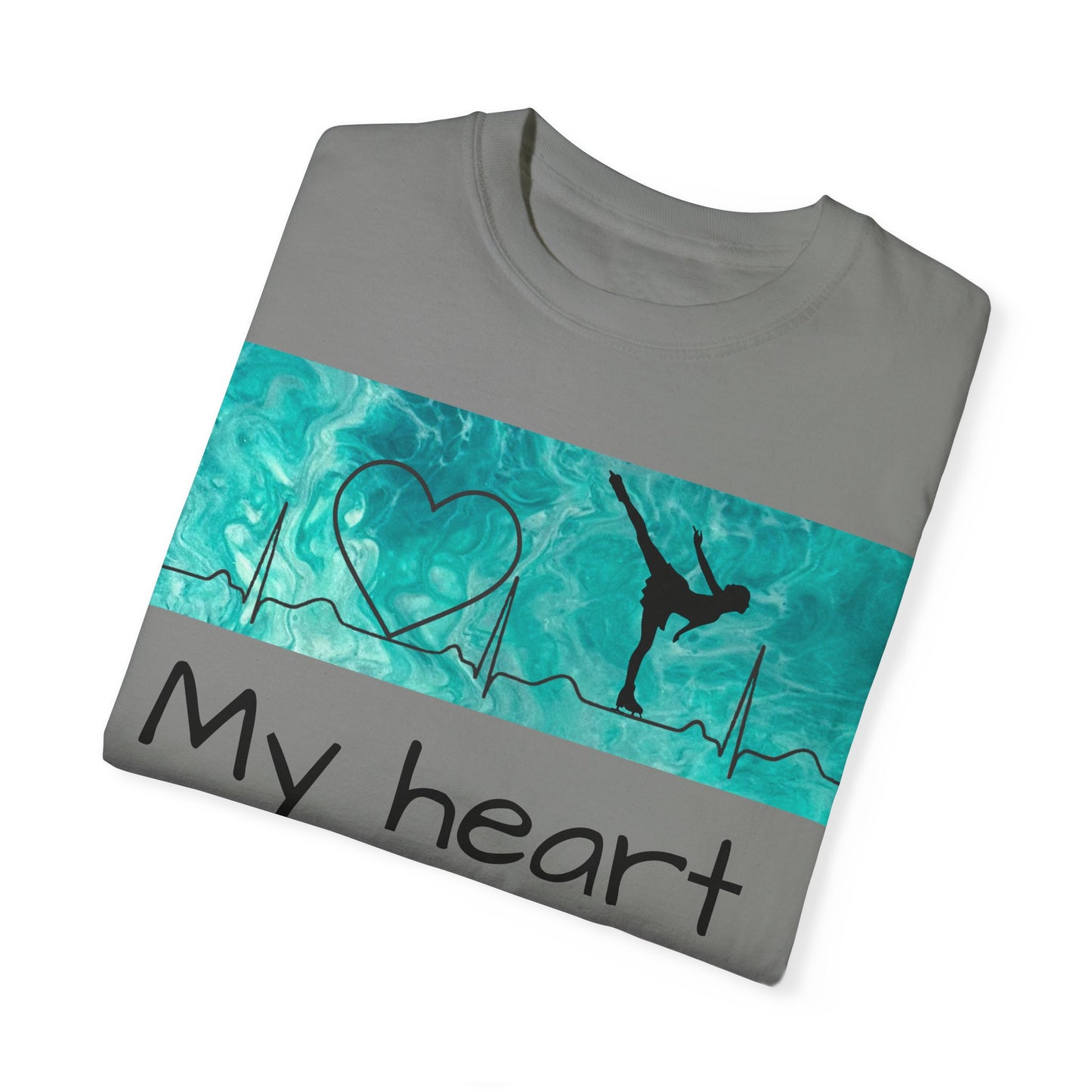 My heart beats to skate-Unisex Garment-Dyed T-shirt