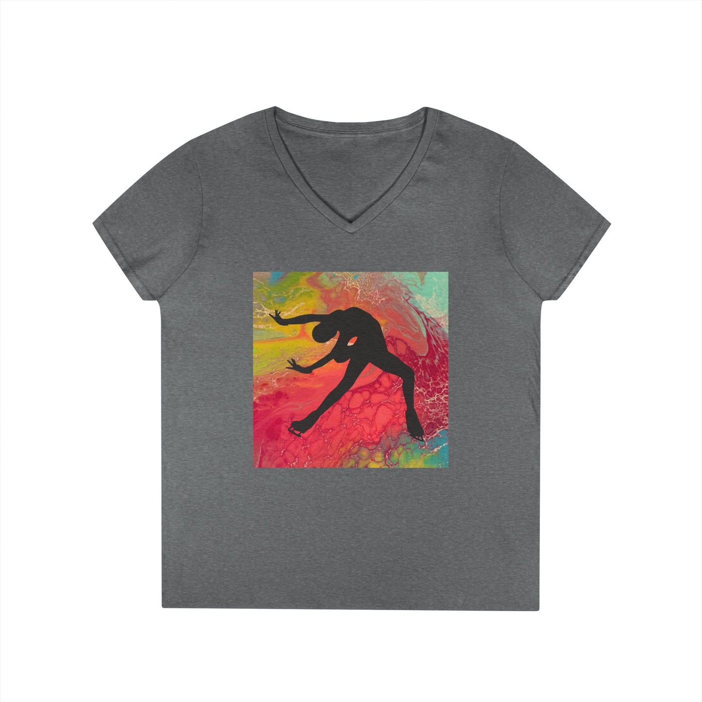 Ladies' Figure Skating V-Neck T-Shirt