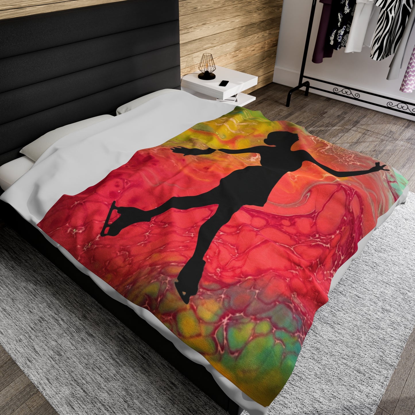 Figure Skating Velveteen Plush Blanket—3 sizes