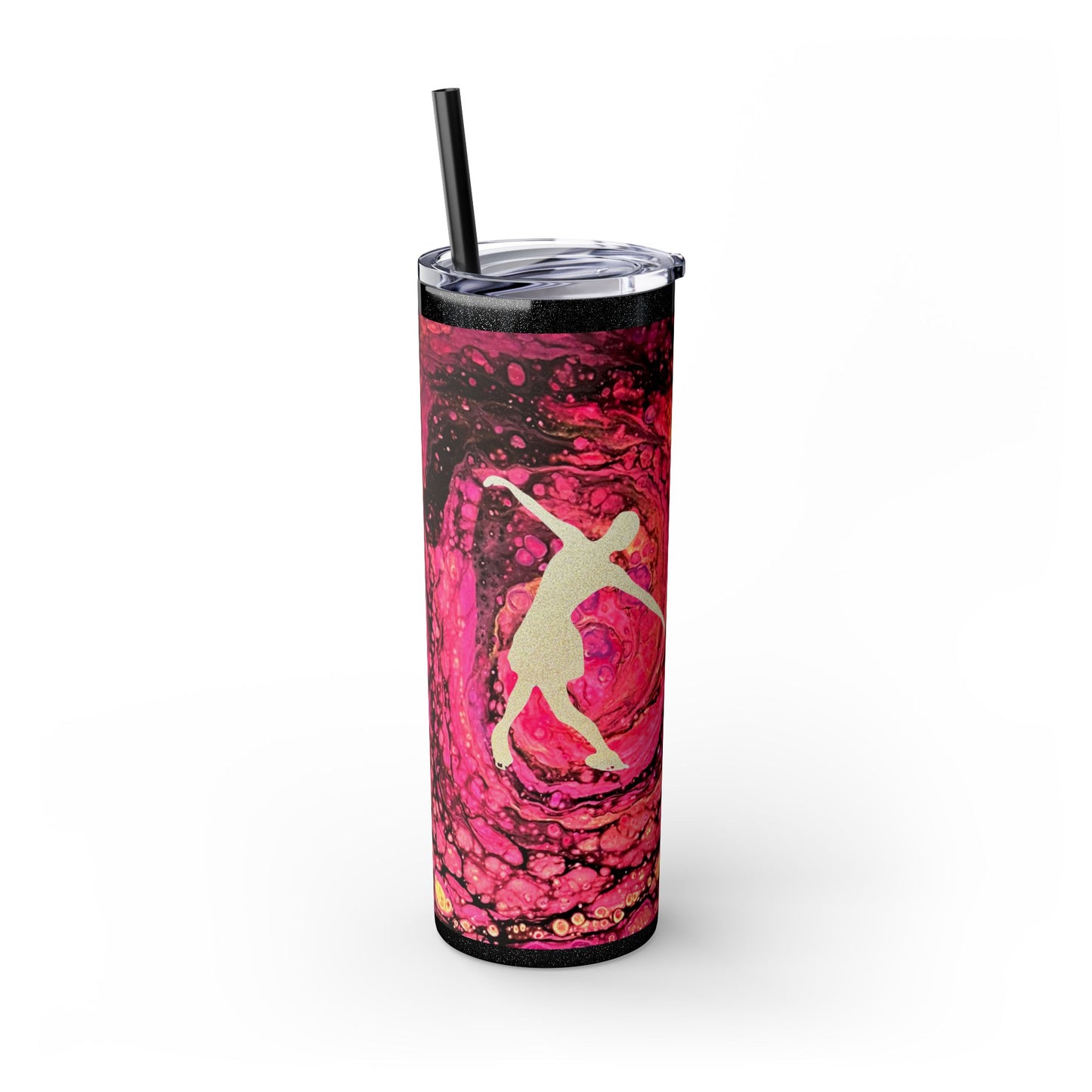 Figure Skating tumbler, 20 oz with straw