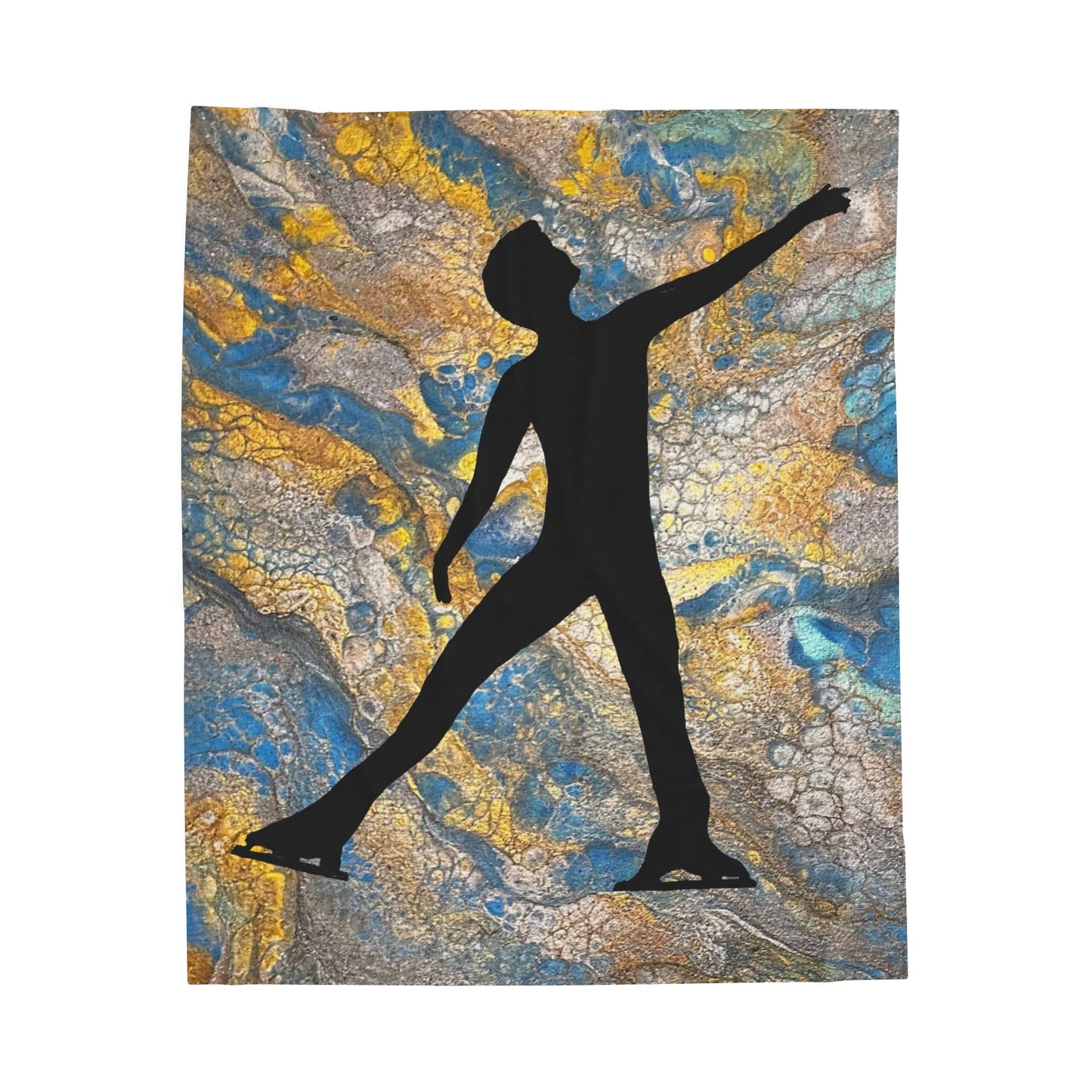 Figure Skating Velveteen Plush Blanket-3 sizes