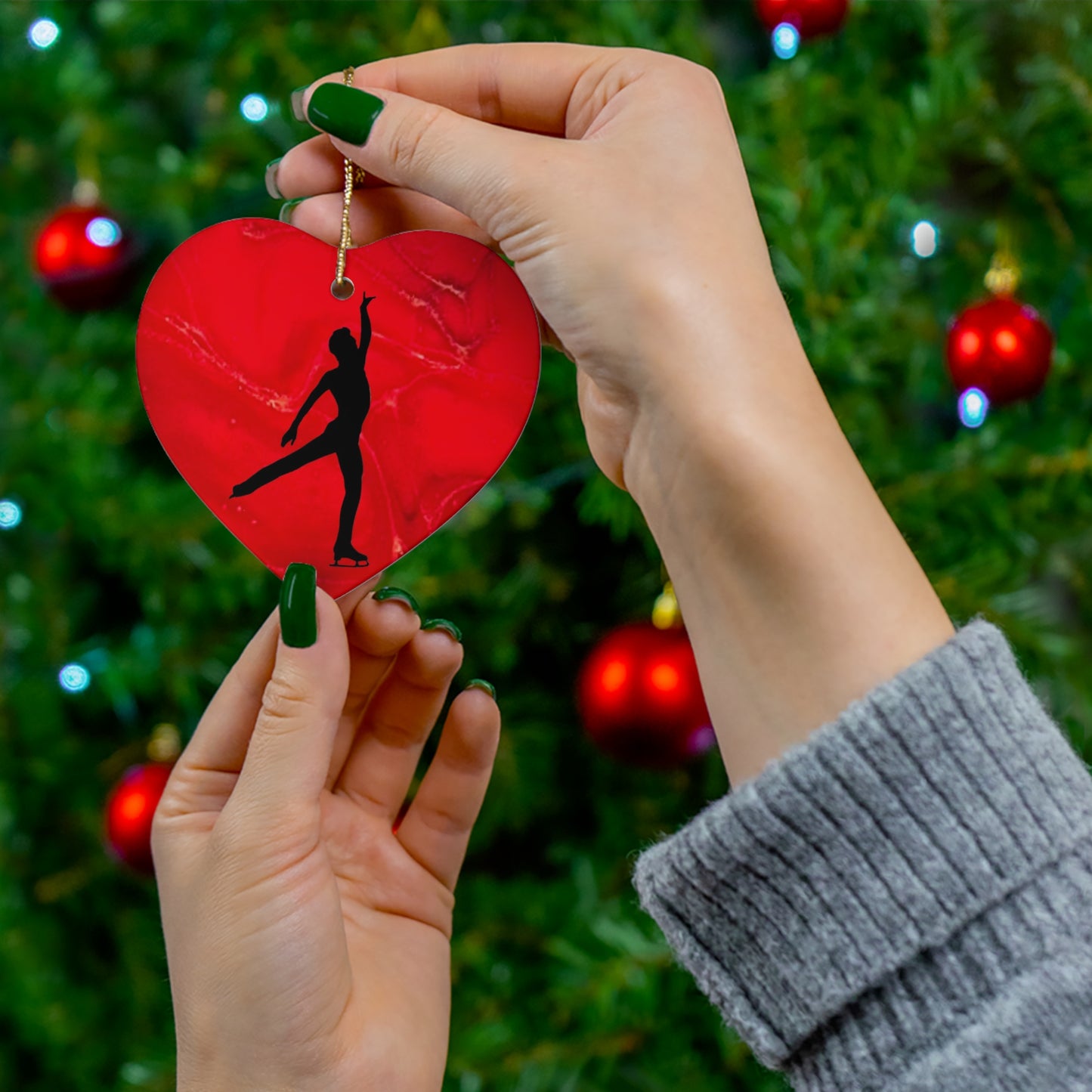 Figure skating Ceramic Ornament