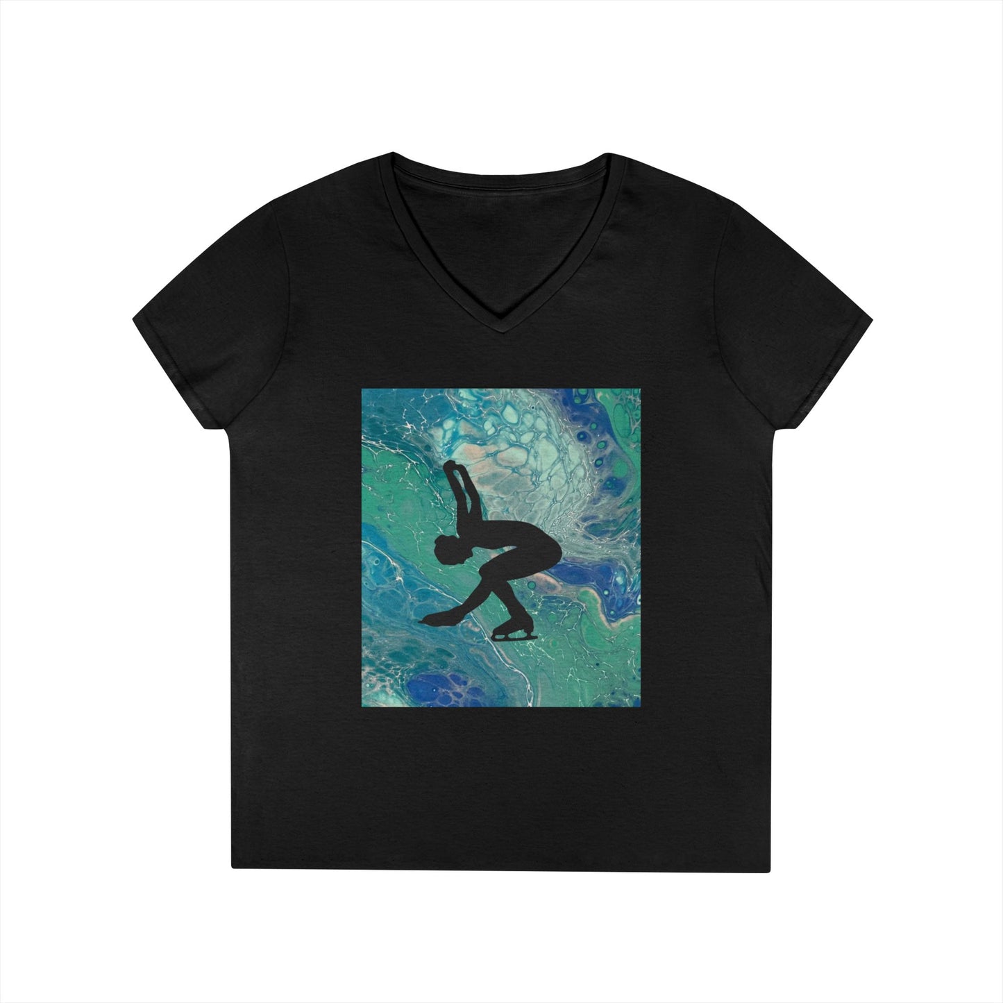 Ladies Figure Skating V-Neck T-Shirt