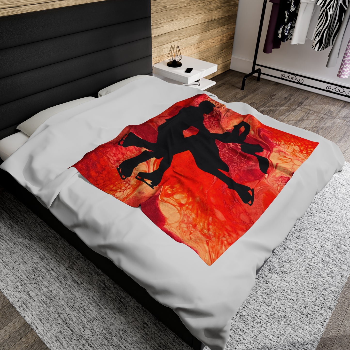 Figure skating Velveteen Plush Blanket— 3 sizes