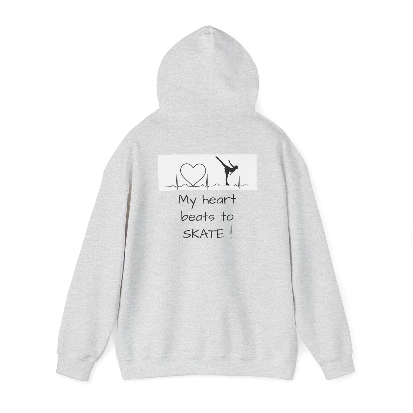 My heart beats to skate—Unisex Heavy Blend™ Hooded Sweatshirt