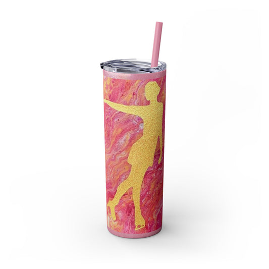 Figure Skating Tumbler, 20 oz with straw