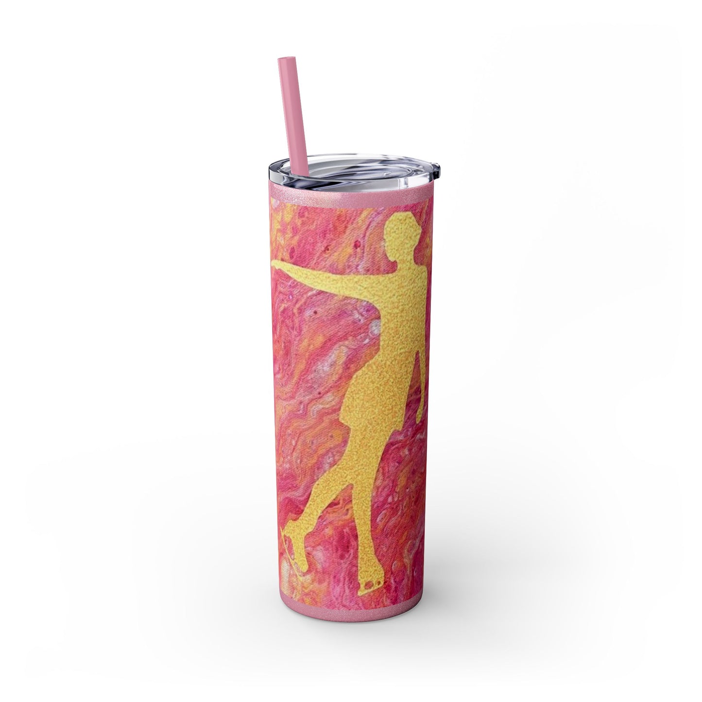 Figure Skating Tumbler, 20 oz with straw