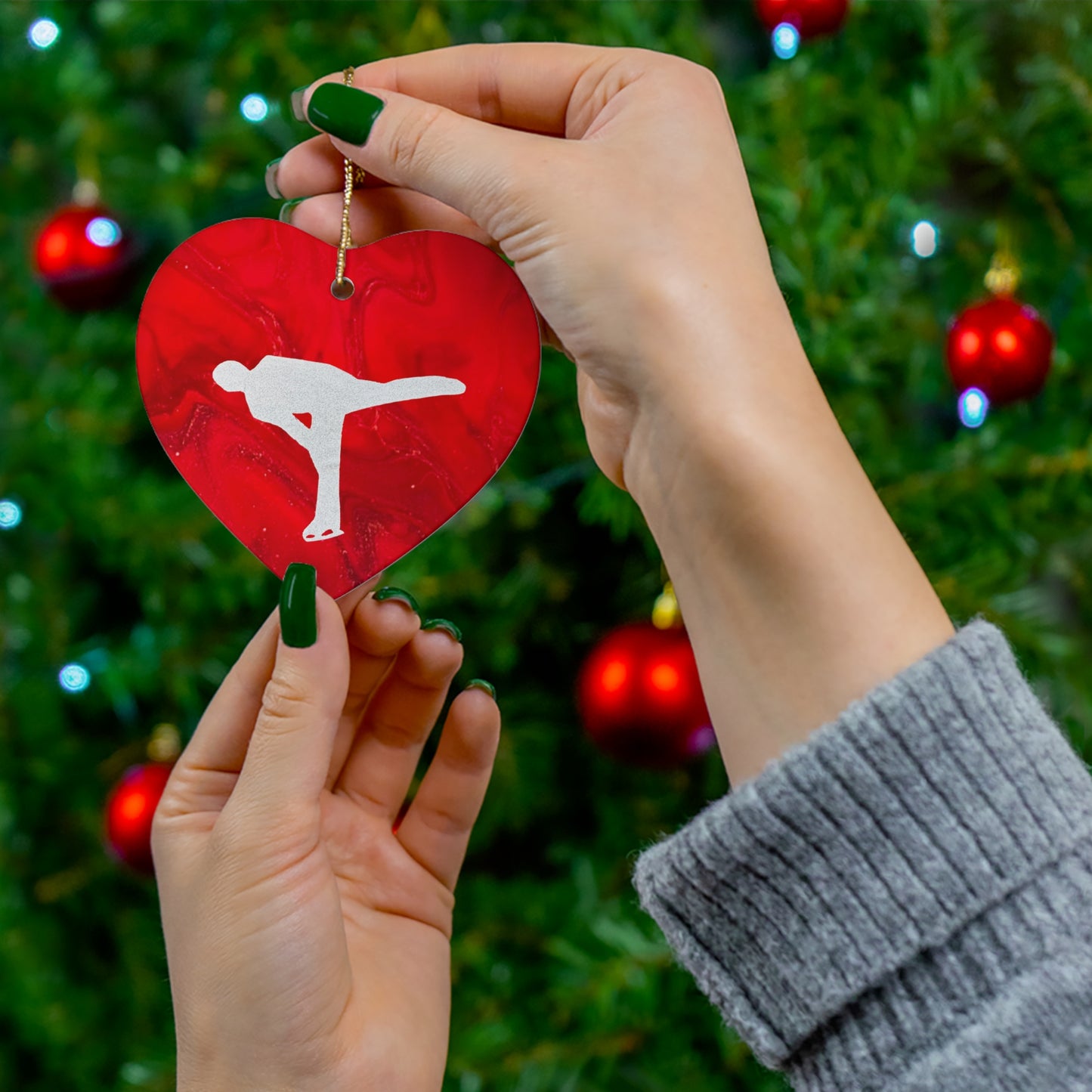 Figure skating Ceramic Ornament