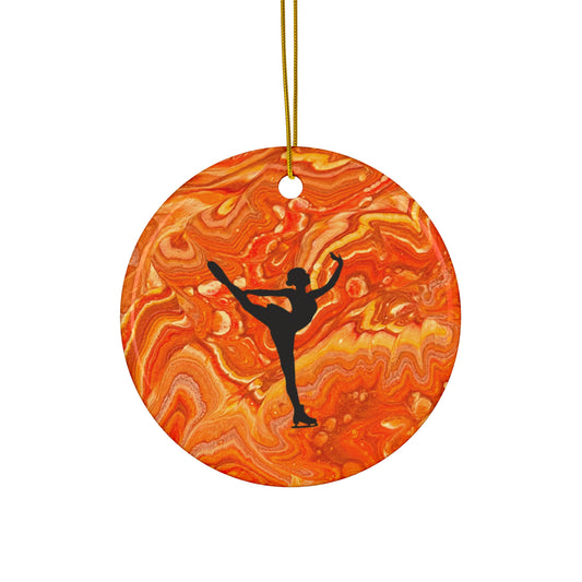 Figure Skating Ceramic Ornament, 4 Shapes