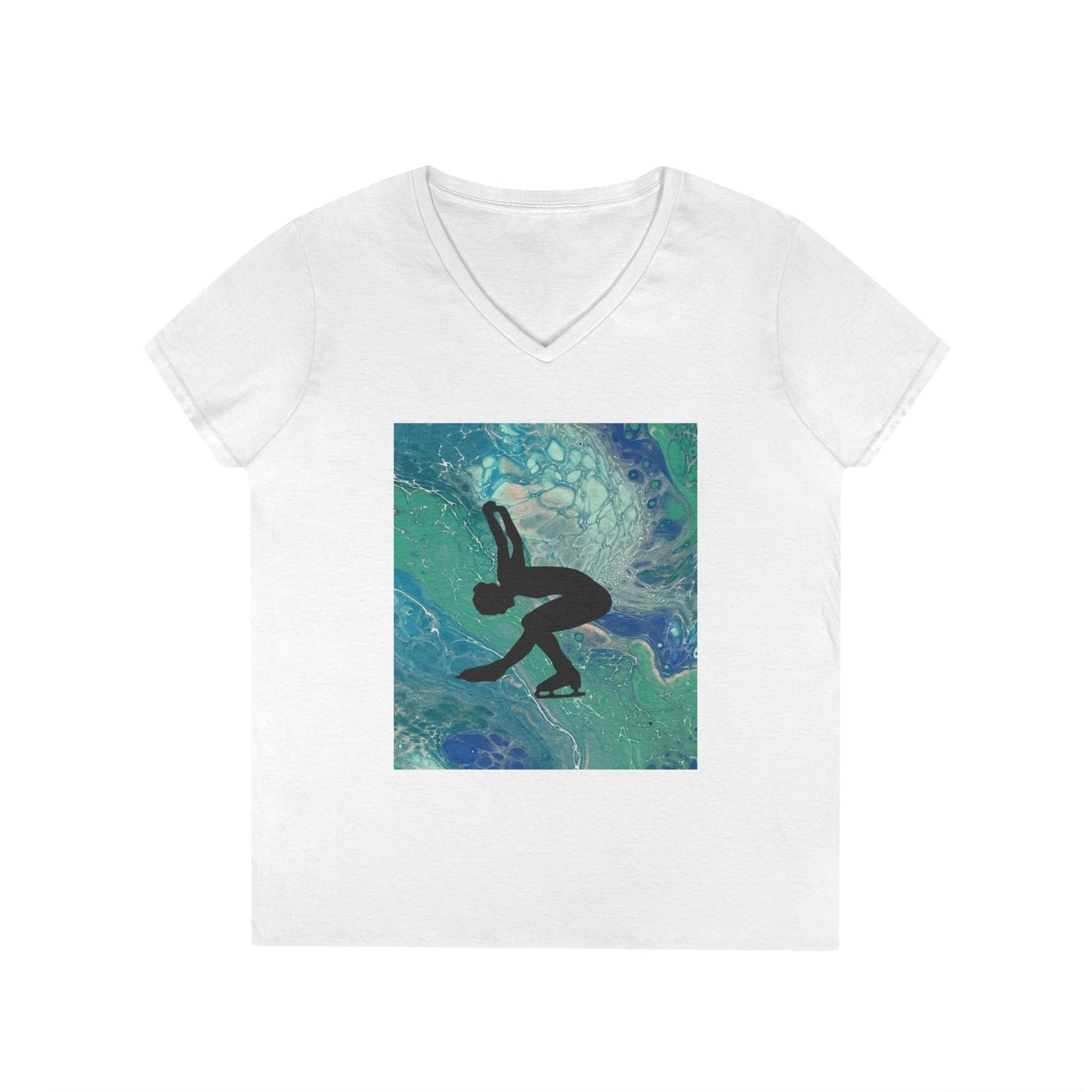 Ladies Figure Skating V-Neck T-Shirt