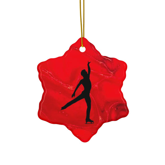 Figure skating Ceramic Ornament