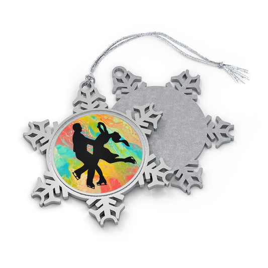 Pewter Figure Skating Ornament