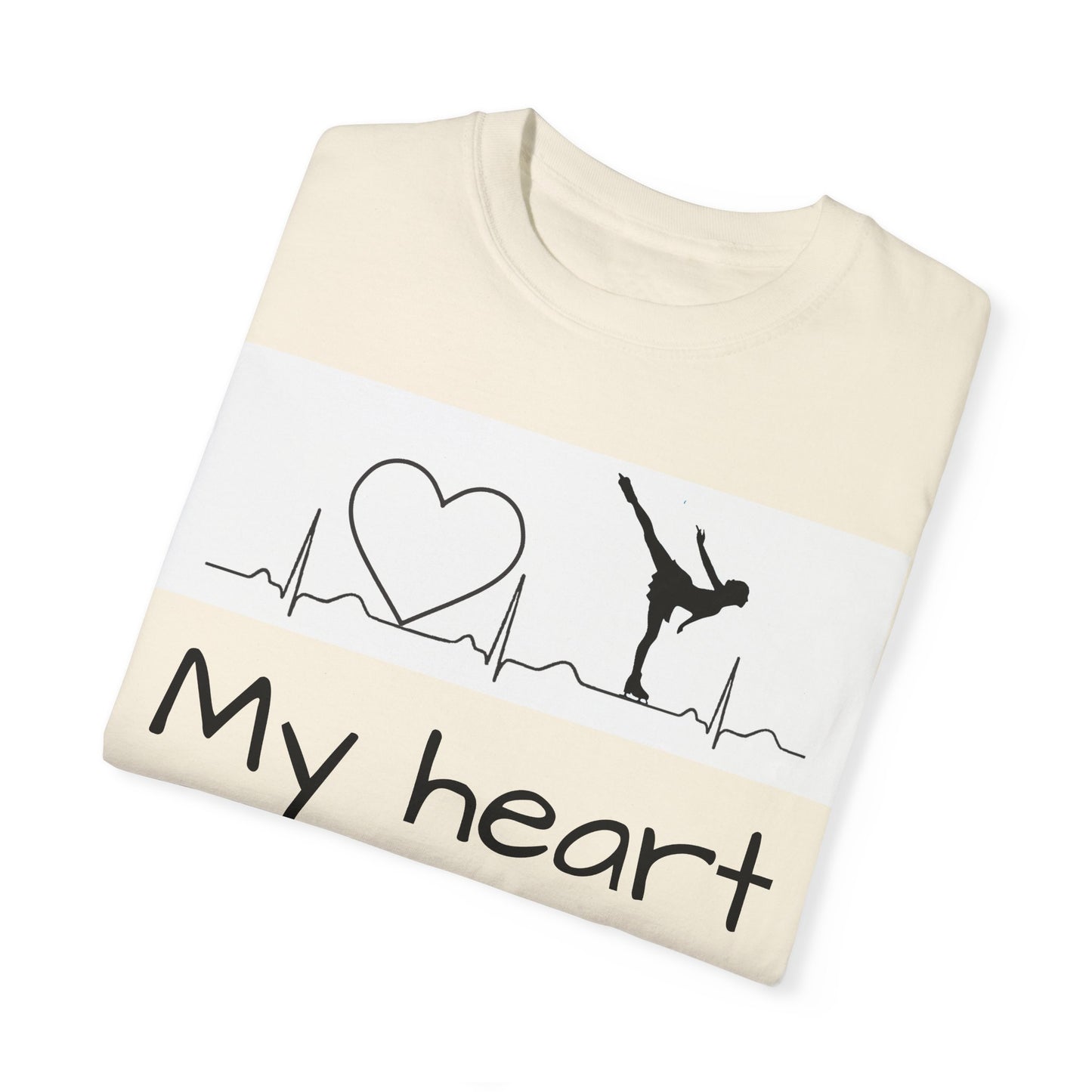 My heart beats to skate—Unisex Garment-Dyed T-shirt