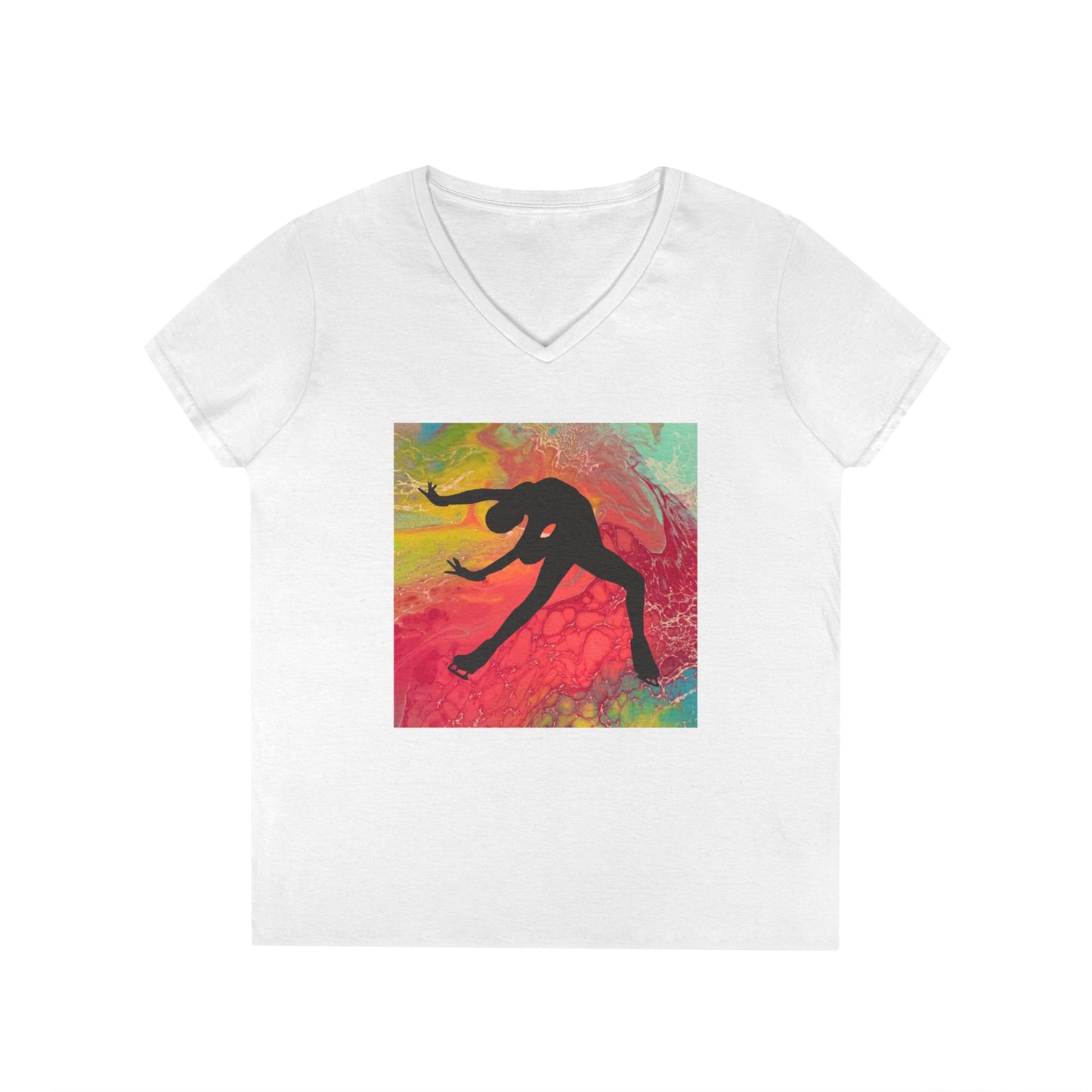 Ladies' Figure Skating V-Neck T-Shirt