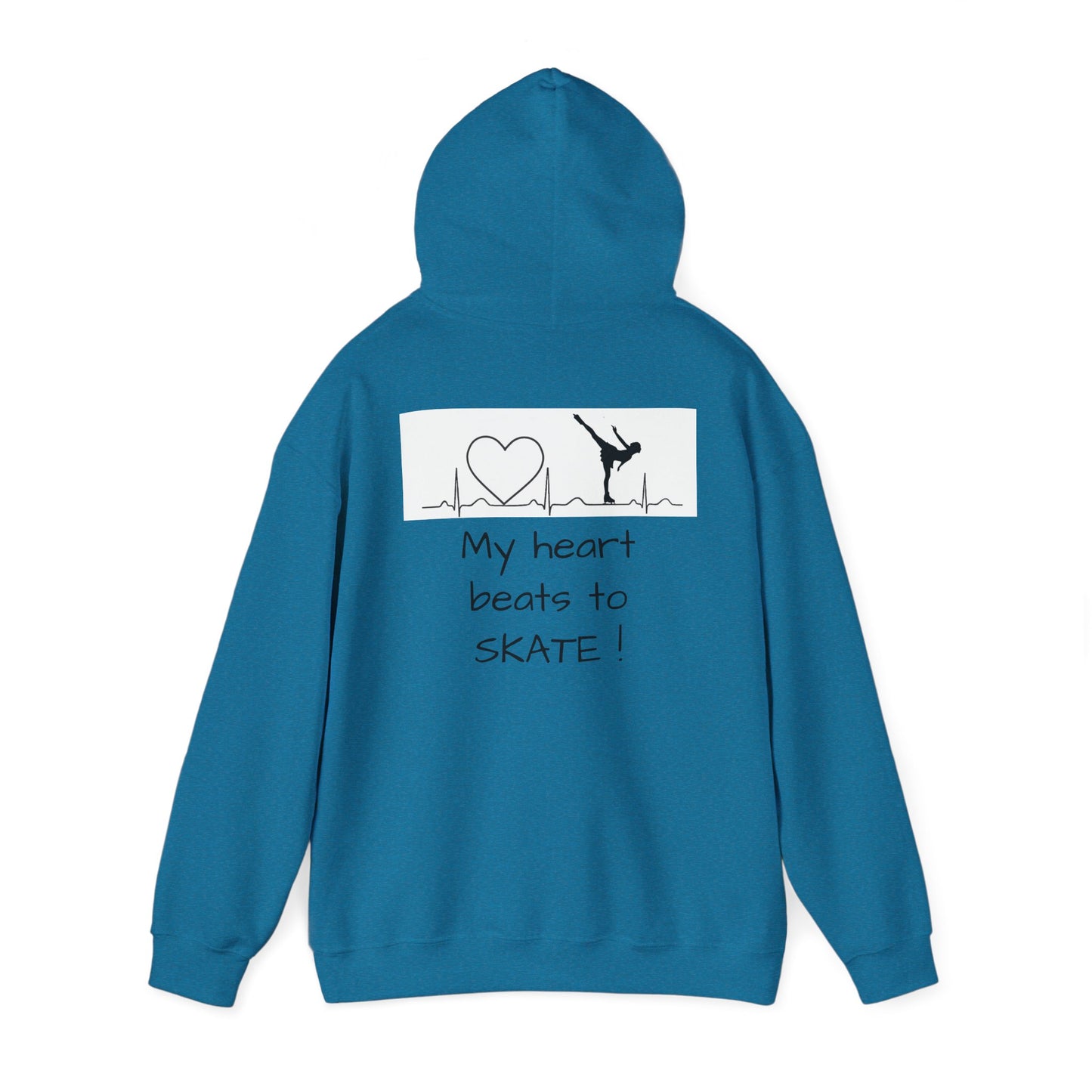 My heart beats to skate—Unisex Heavy Blend™ Hooded Sweatshirt