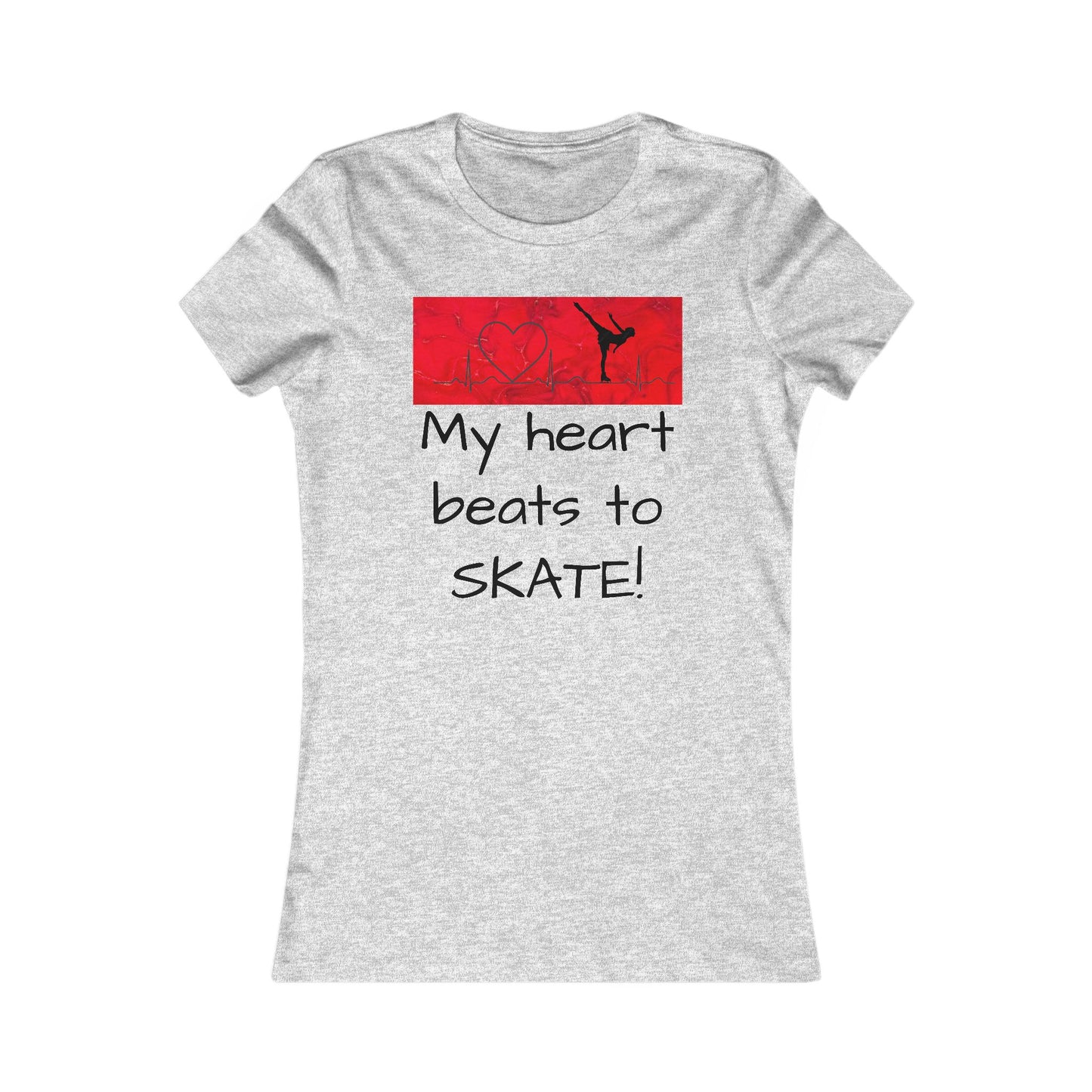 My heart beats to skate-ladies T-shirt