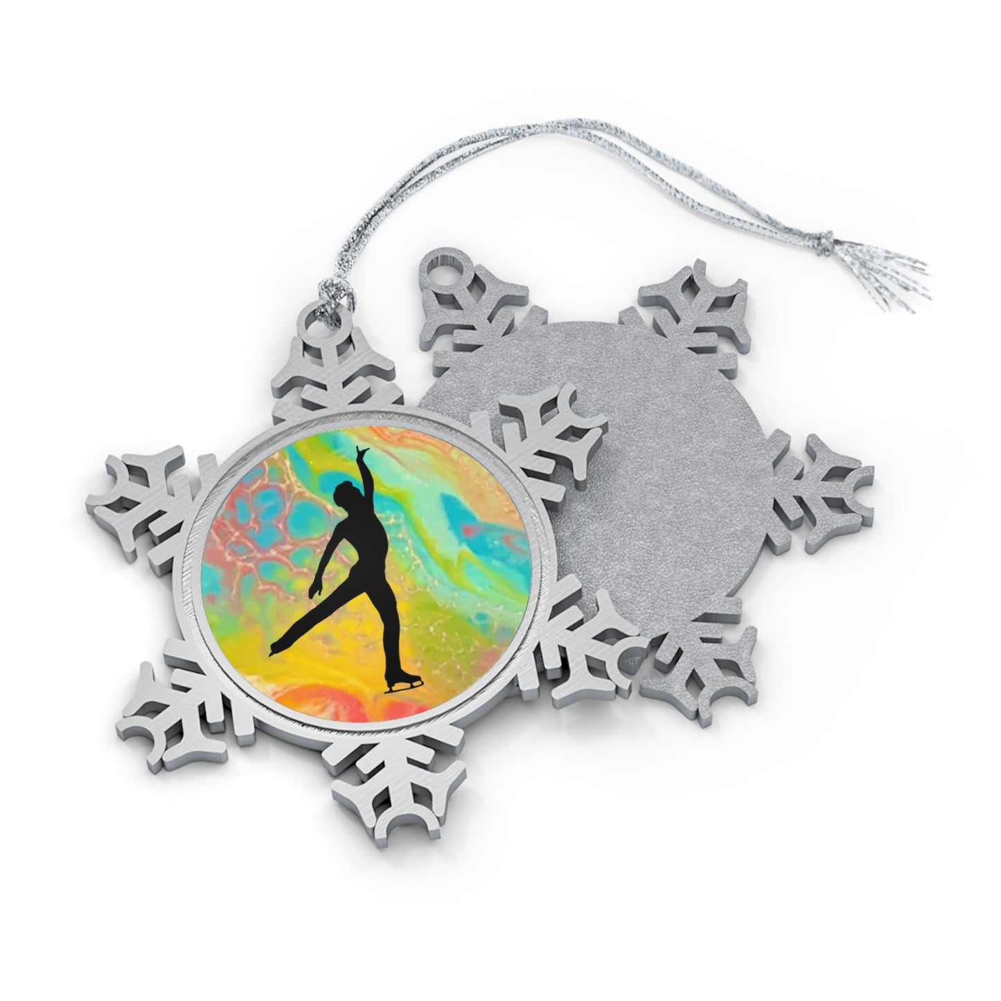 Pewter Figure Skating Ornament