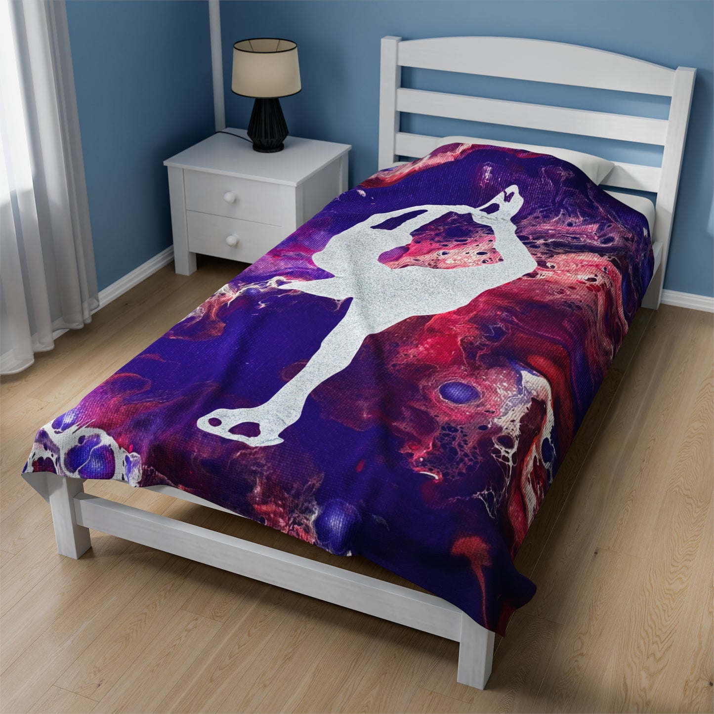 Figure Skating Velveteen Plush Blanket—3 sizes