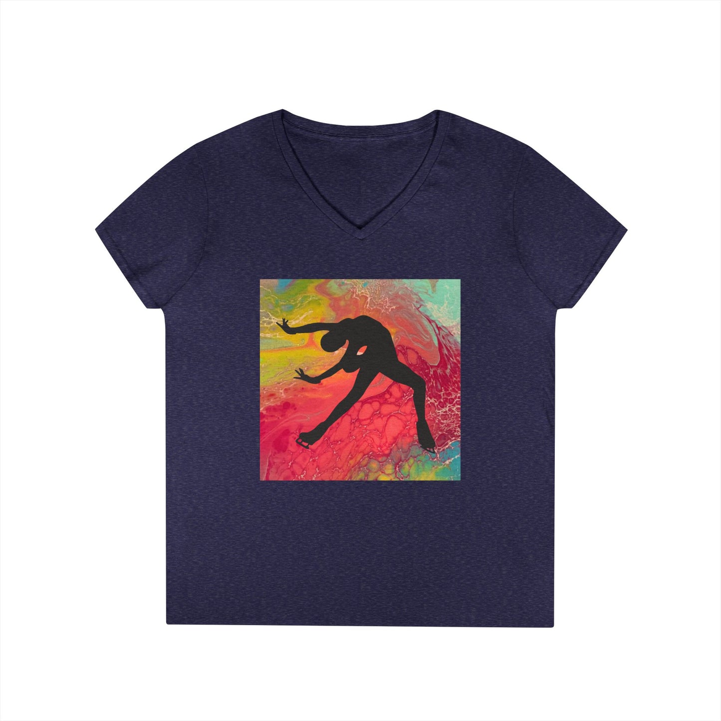 Ladies' Figure Skating V-Neck T-Shirt