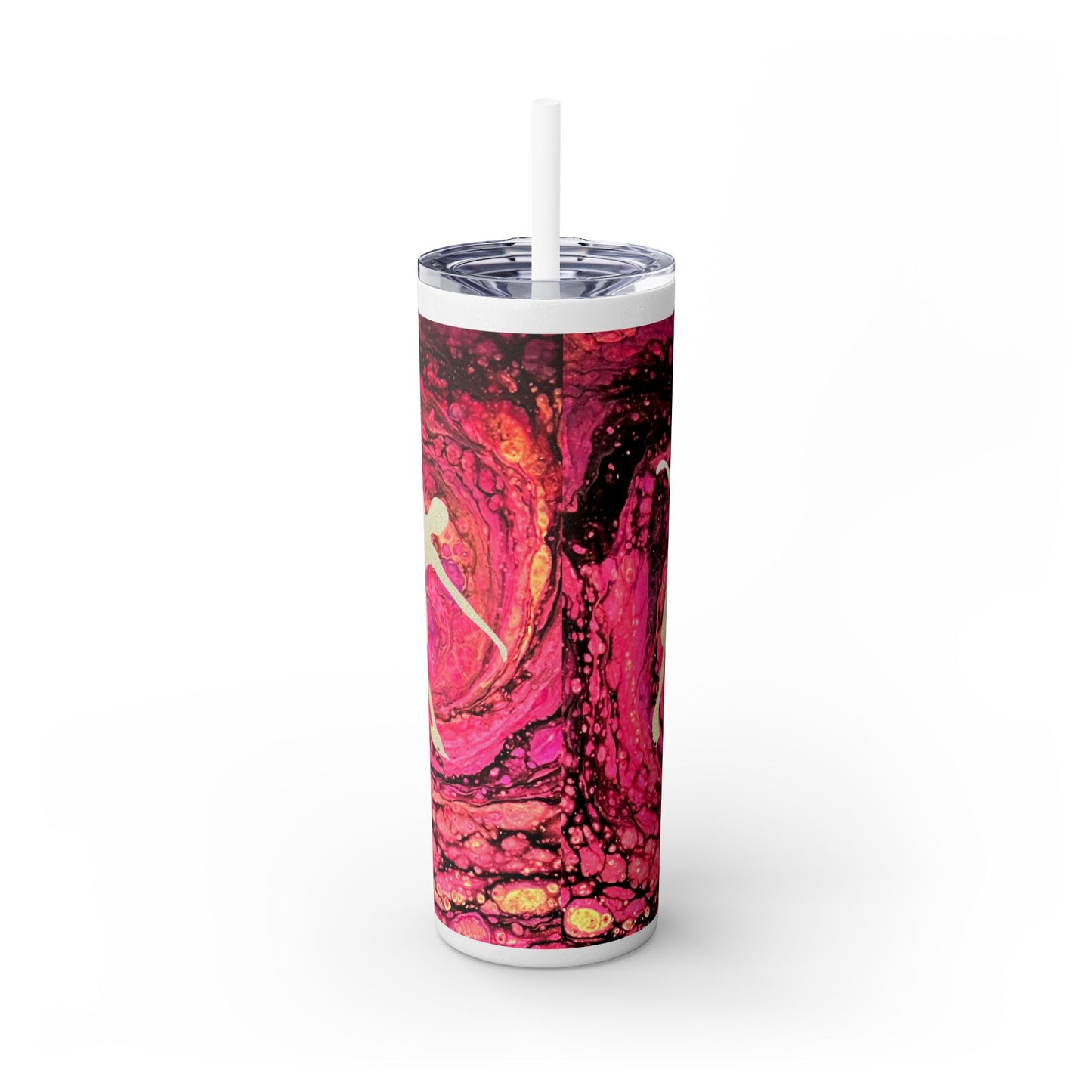 Figure Skating tumbler, 20 oz with straw