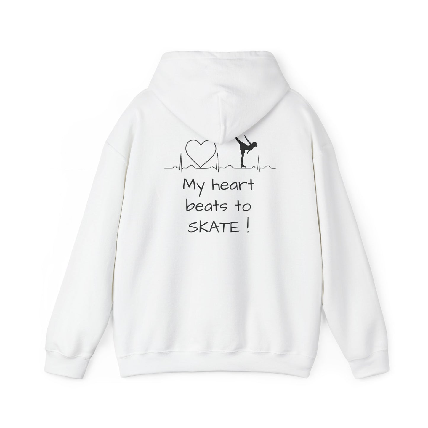 My heart beats to skate—Unisex Heavy Blend™ Hooded Sweatshirt