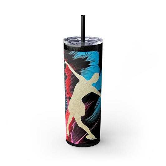 Figure Skating tumbler, 20 oz with straw