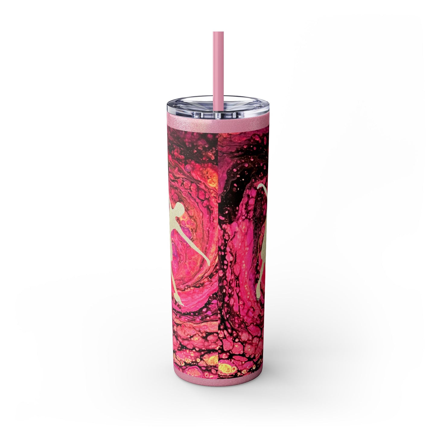 Figure Skating tumbler, 20 oz with straw