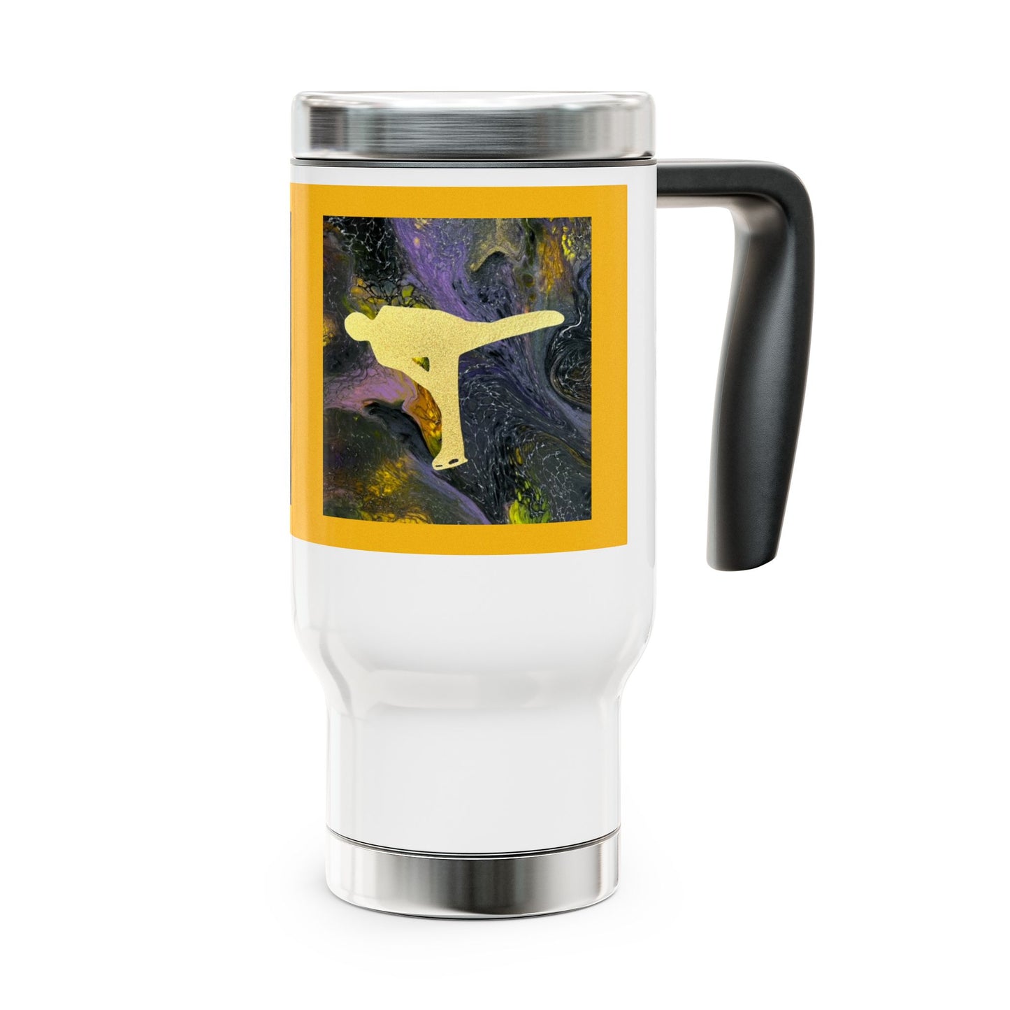 Figure skating  Travel Mug with Handle, 14oz