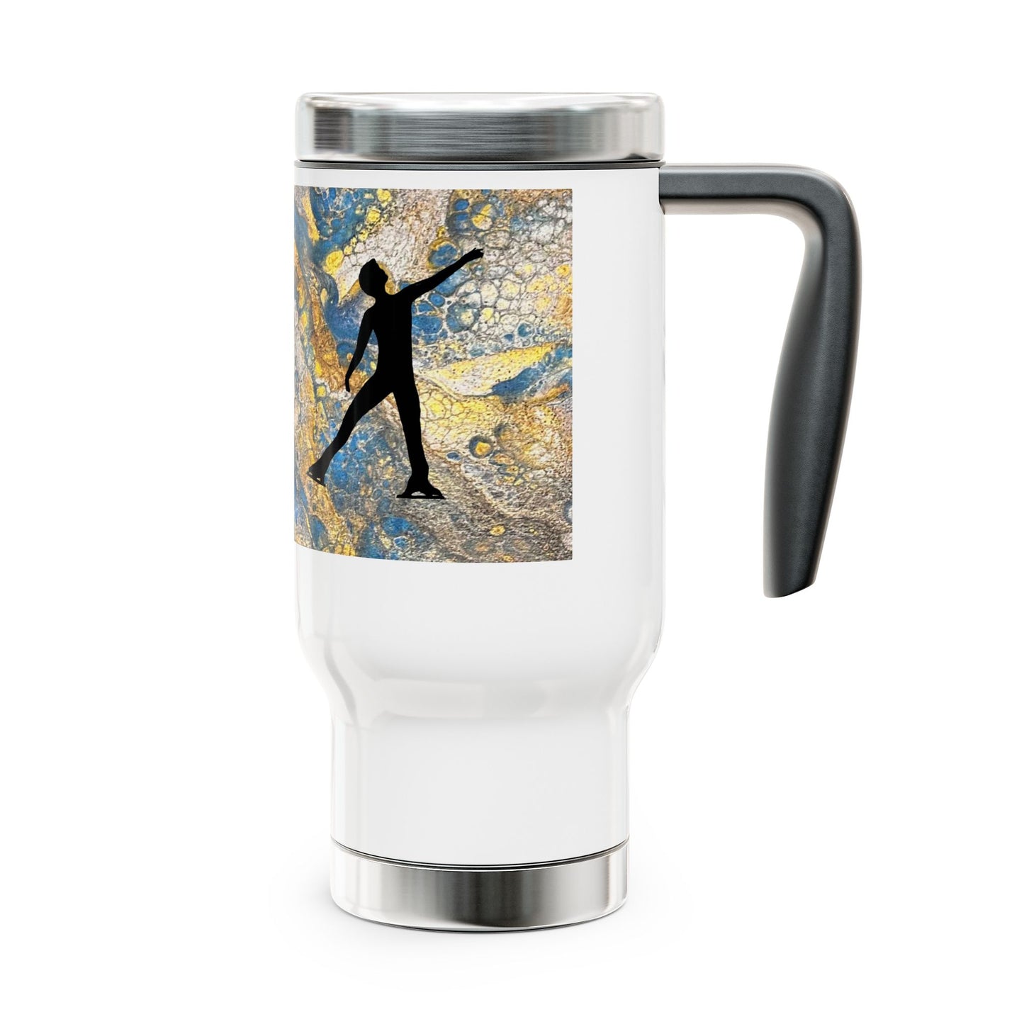 Figure Skating Travel Mug with Handle, 14oz