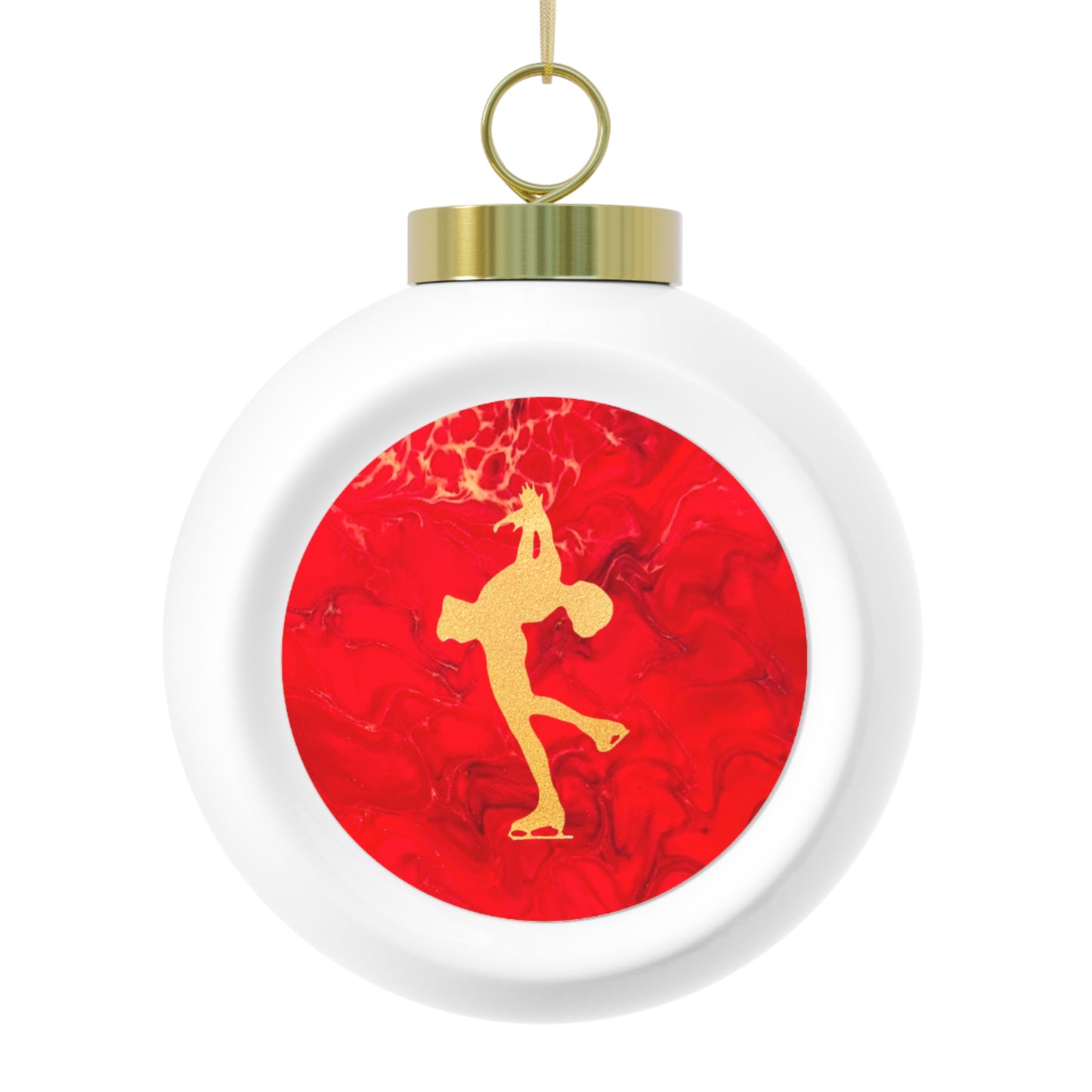 Christmas Ball Ornament figure skater layback spin