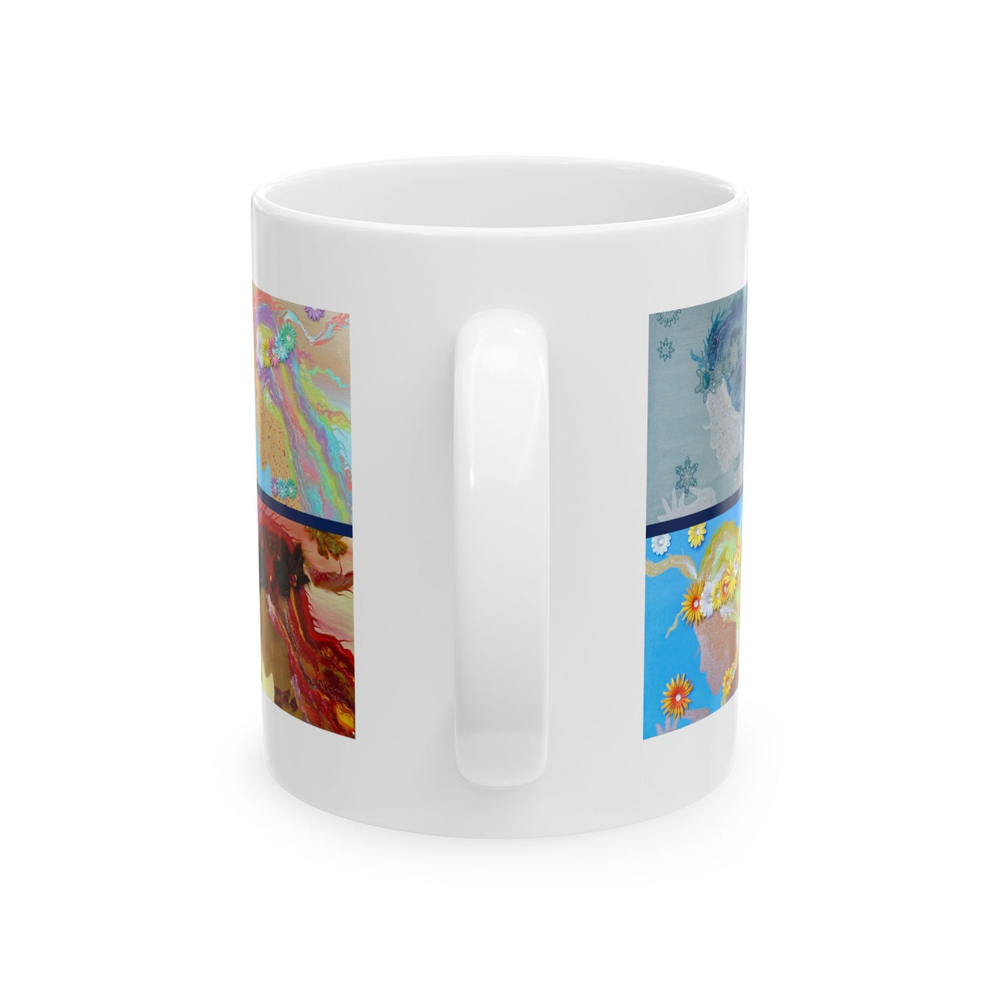 Ceramic Mug, (11oz, 15oz) four season design