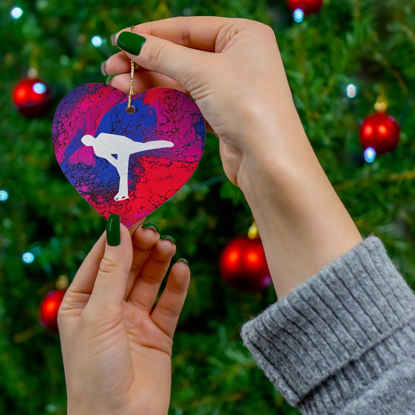 Figure skating Ceramic Ornament