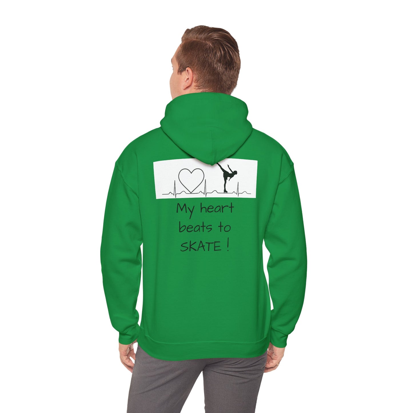 My heart beats to skate—Unisex Heavy Blend™ Hooded Sweatshirt