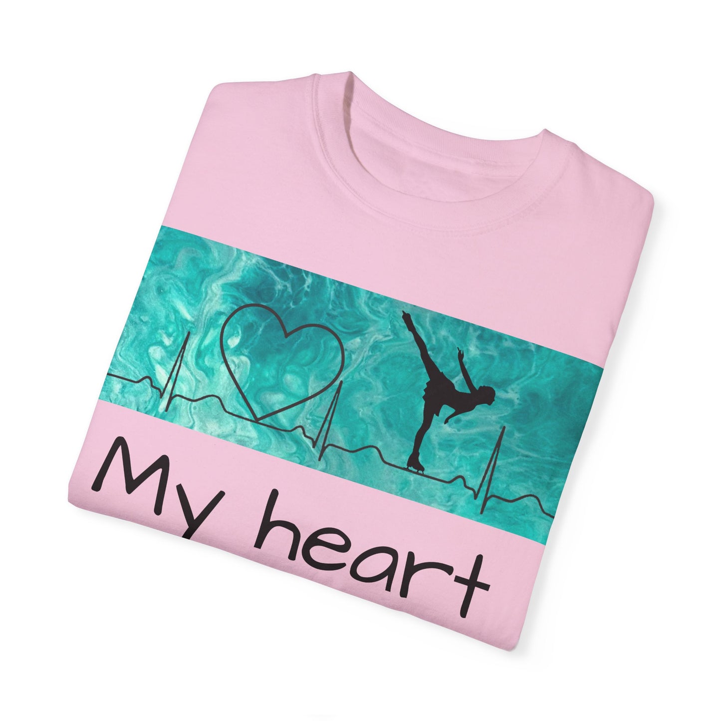 My heart beats to skate-Unisex Garment-Dyed T-shirt