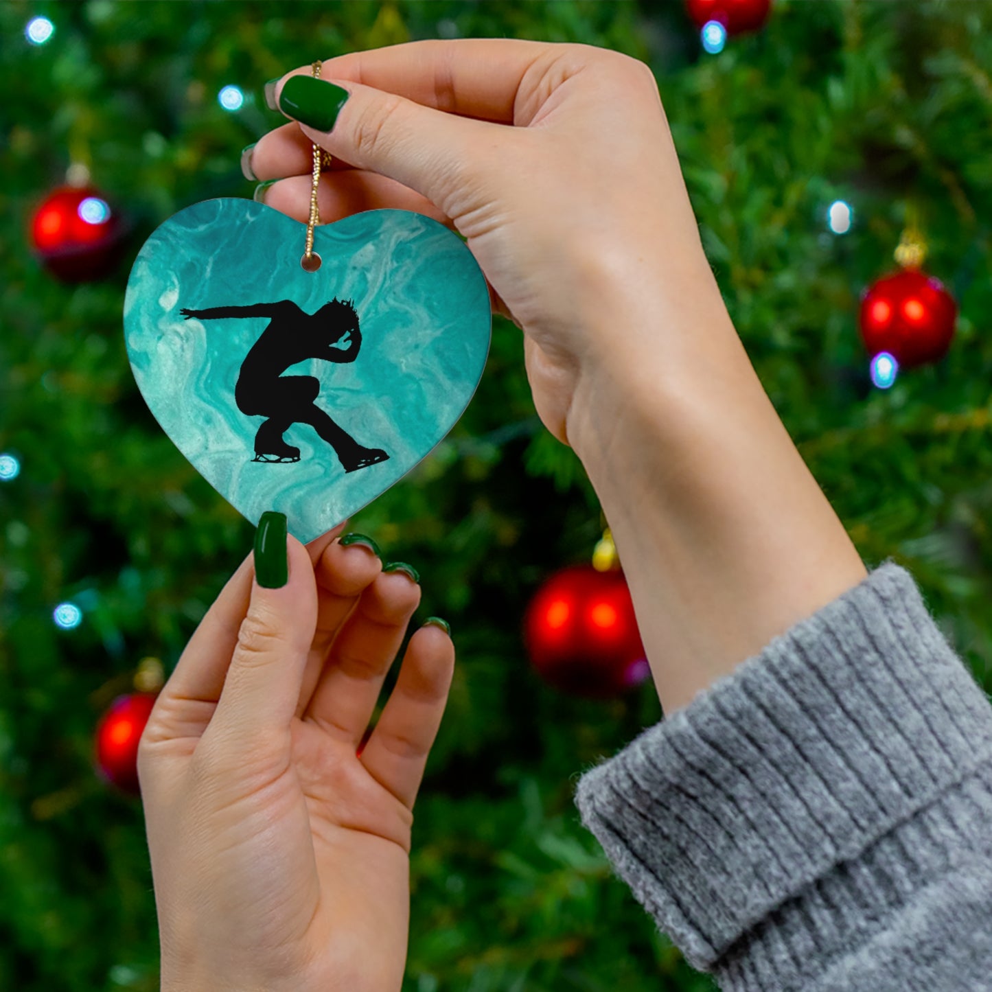 Figure skating Ceramic Ornament