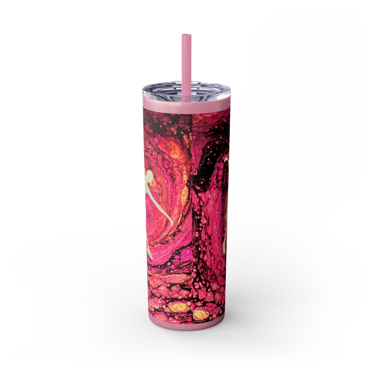 Figure Skating tumbler, 20 oz with straw