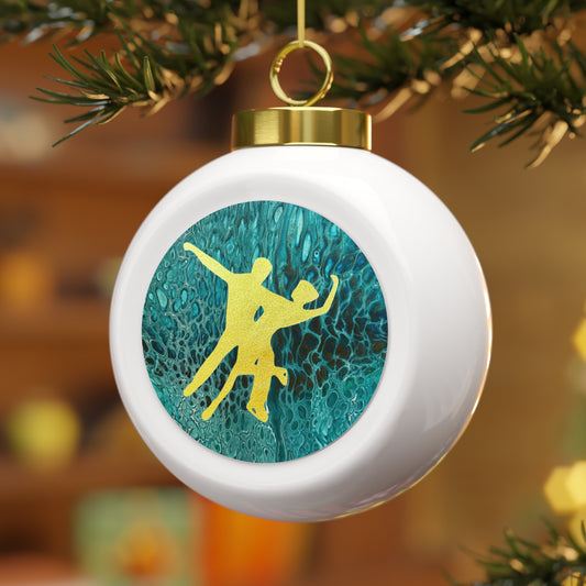 Christmas Ball figure skating Ornament