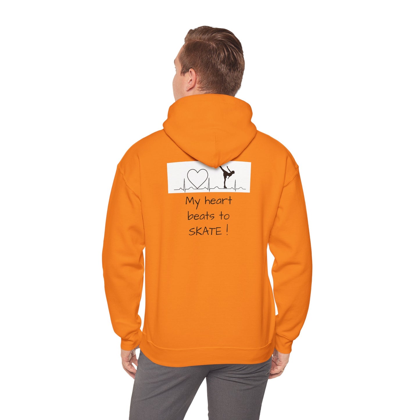 My heart beats to skate—Unisex Heavy Blend™ Hooded Sweatshirt