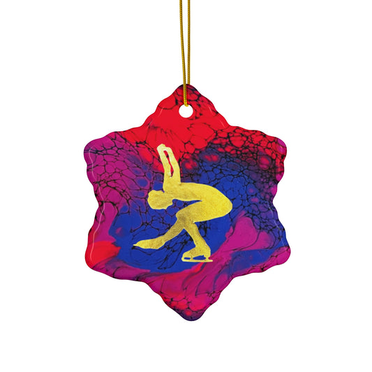 Figure Skating Ceramic Ornament