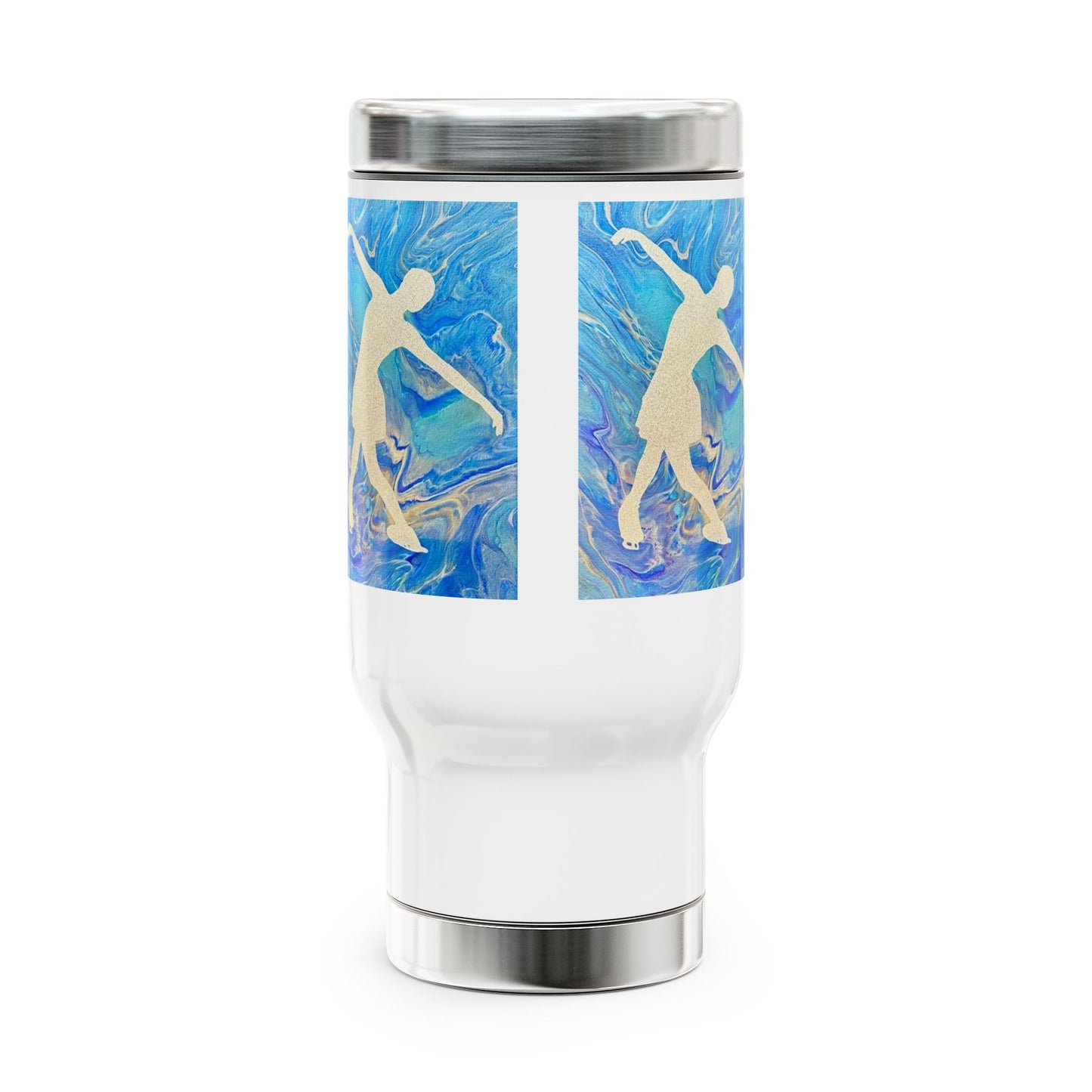 Figure skating Travel Mug with Handle, 14oz