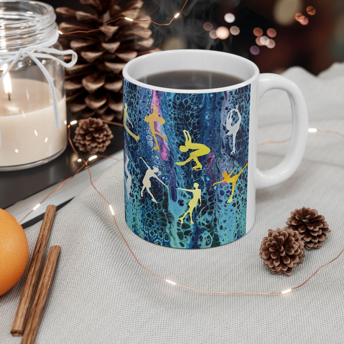 Figure Skating Ceramic Mug, (11oz, 15oz)