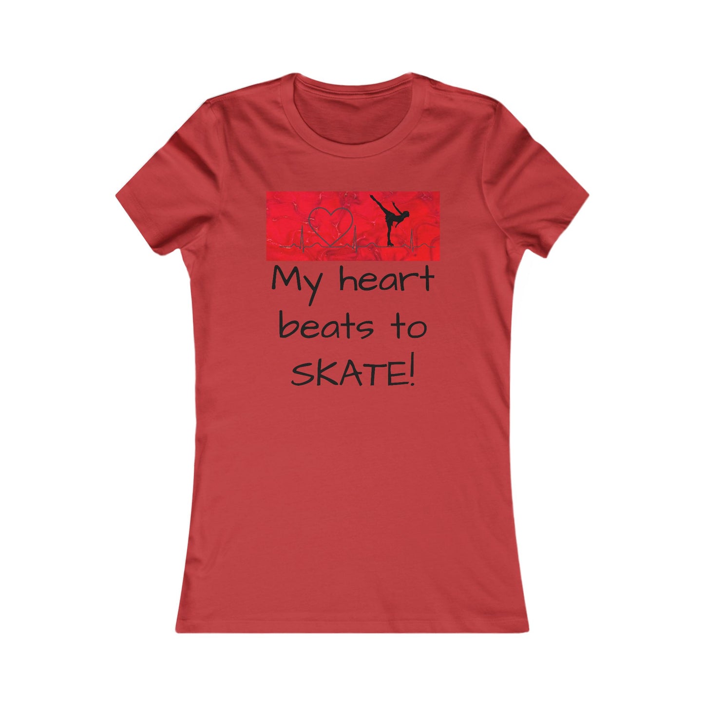 My heart beats to skate-ladies T-shirt