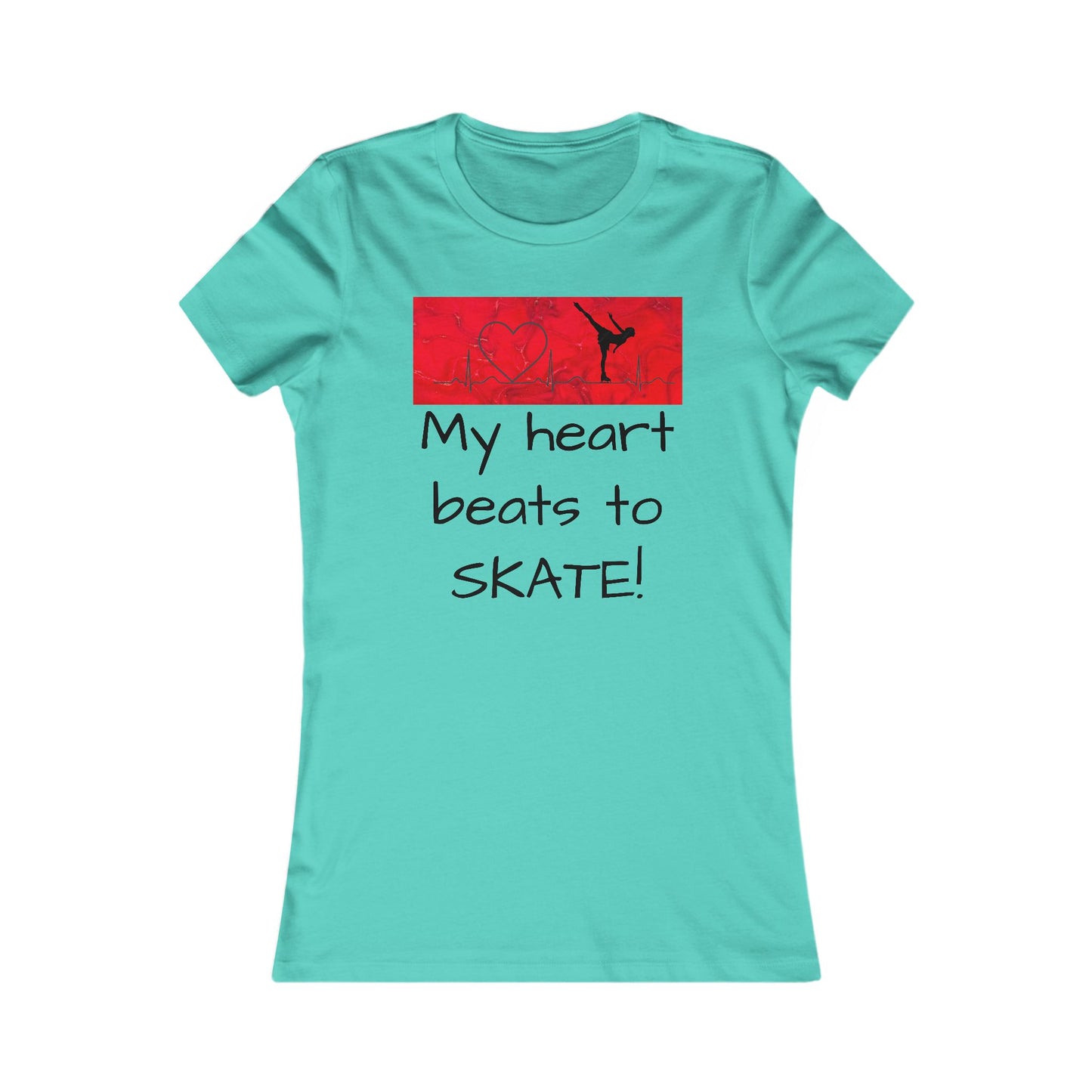 My heart beats to skate-ladies T-shirt