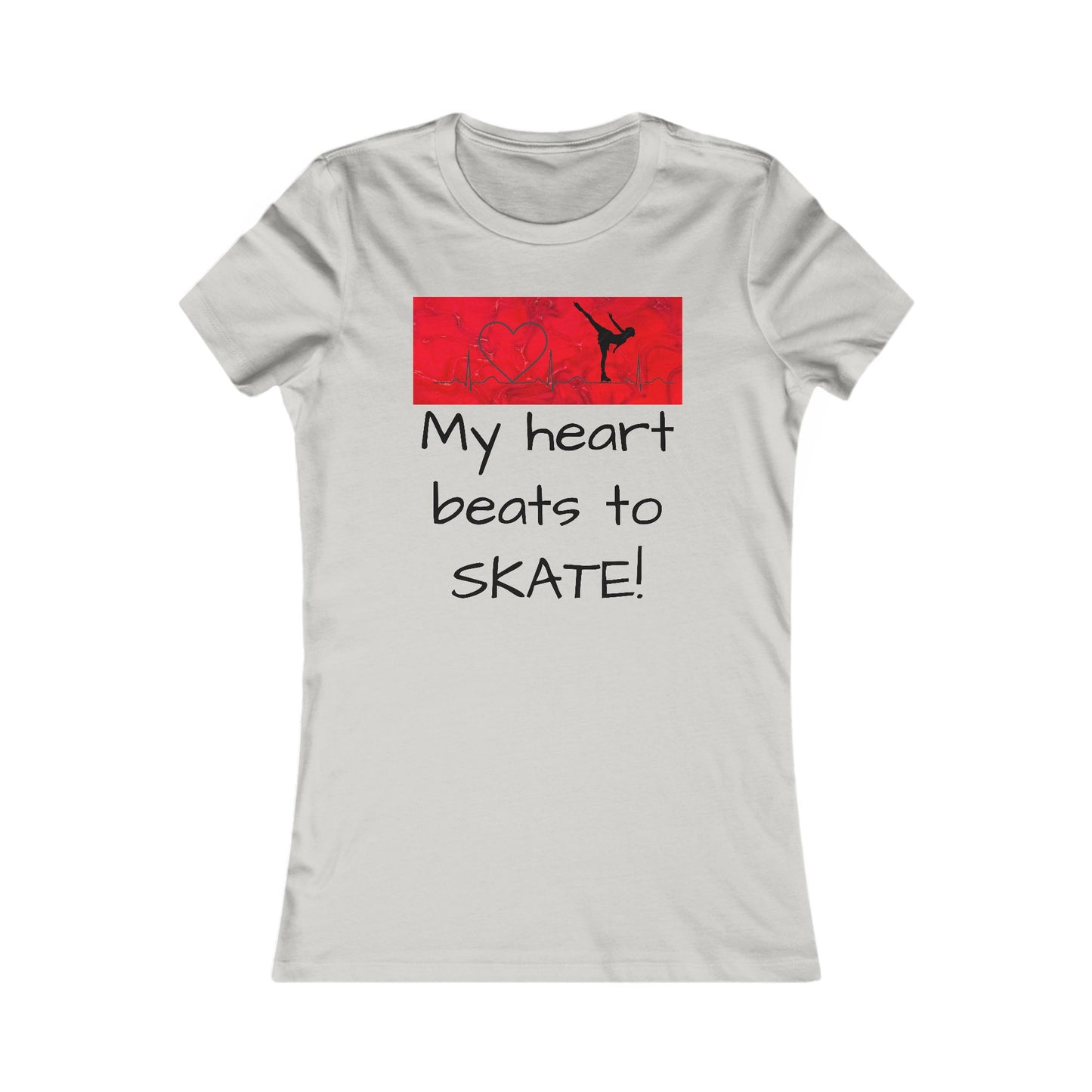 My heart beats to skate-ladies T-shirt