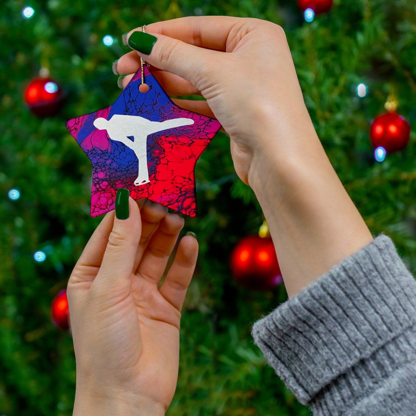 Figure skating Ceramic Ornament